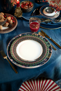 Yeşil Porselen Yemek Tabağı 26,5 Cm Berry Blues Collection by Pip Studio