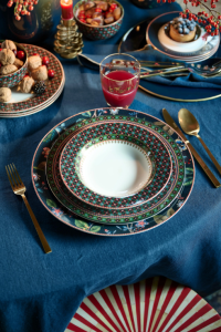 Yeşil Porselen Çukur Tabak 21,5 Cm Berry Blues Collection by Pip Studio