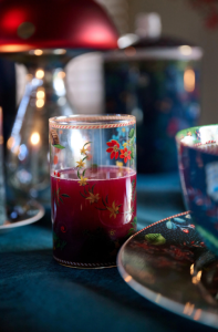 Şeffaf Cam Su Bardağı 360 Ml Berry Blues Collection by Pip Studio