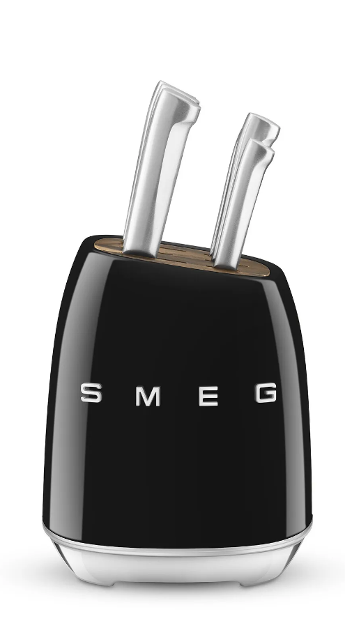 Smeg 50's Style KBSF02 Siyah Standlı Bıçak Seti