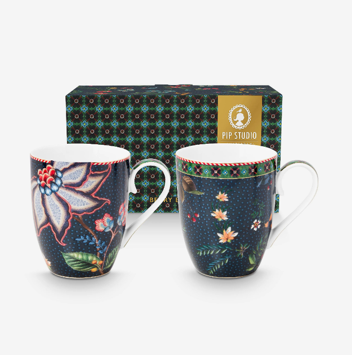 Pip Studio Berry Blues Mavi Porselen Kupa Seti