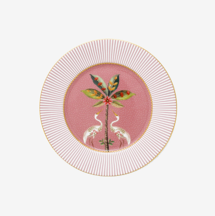 Pip Studio La Majorelle Pembe Porselen Pasta Tabağı 17 Cm