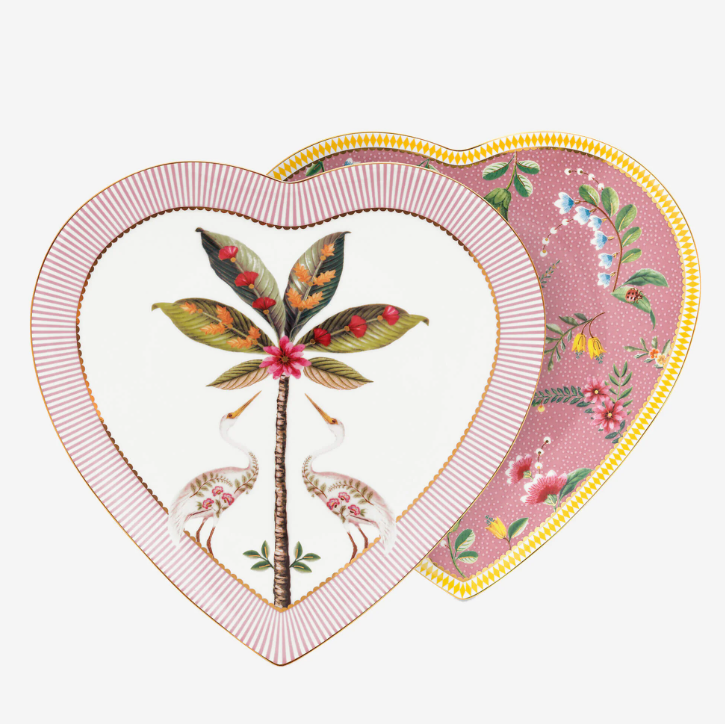 Pip Studio La Majorelle Pembe Porselen Kalpli Tabak Seti 21,5 Cm