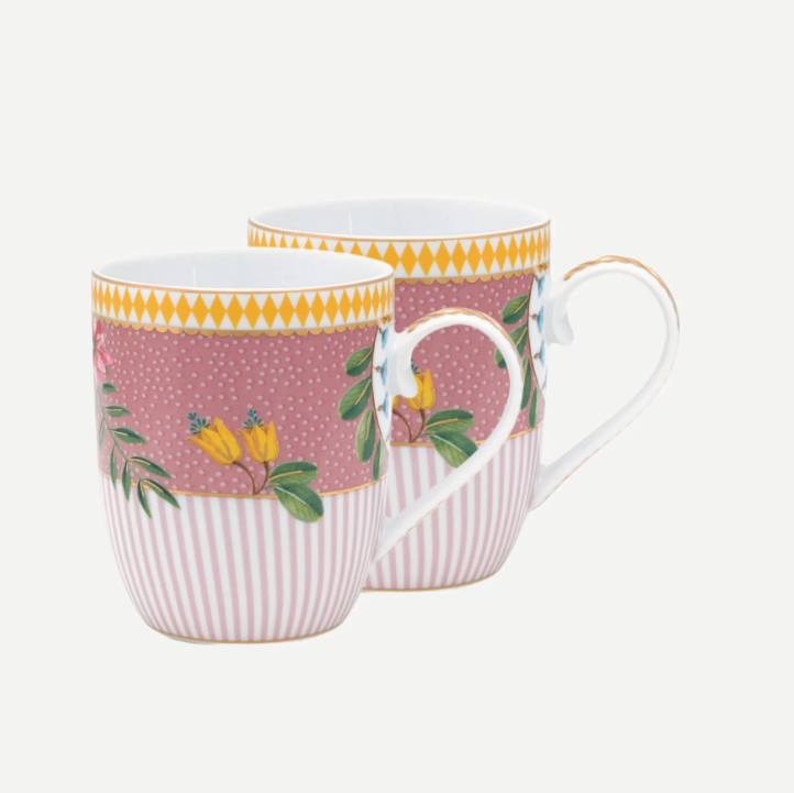 Pip Studio La Majorelle Pembe Porselen Kupa Seti 145 Ml