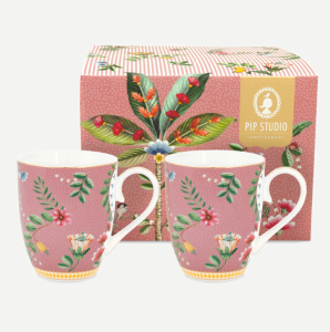 Pip Studio La Majorelle Pembe Porselen Kupa Seti 350 Ml