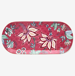 Pip Studio Flower Festival Kırmızı Porselen Servis Tabağı 33 Cm