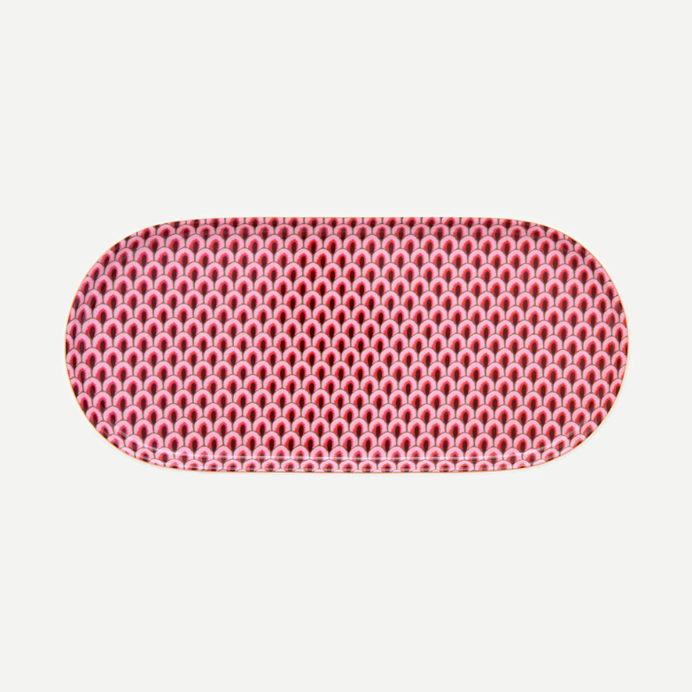 Pip Studio Flower Festival Kırmızı Porselen Servis Tabağı 25 Cm