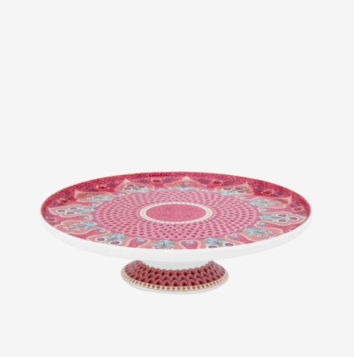 Pip Studio Flower Festival Kırmızı Porselen Kek Standı 21 Cm