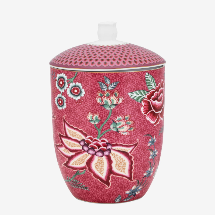 Kırmızı Porselen Küp 1500 Ml Flower Festival Collection by Pip Studio