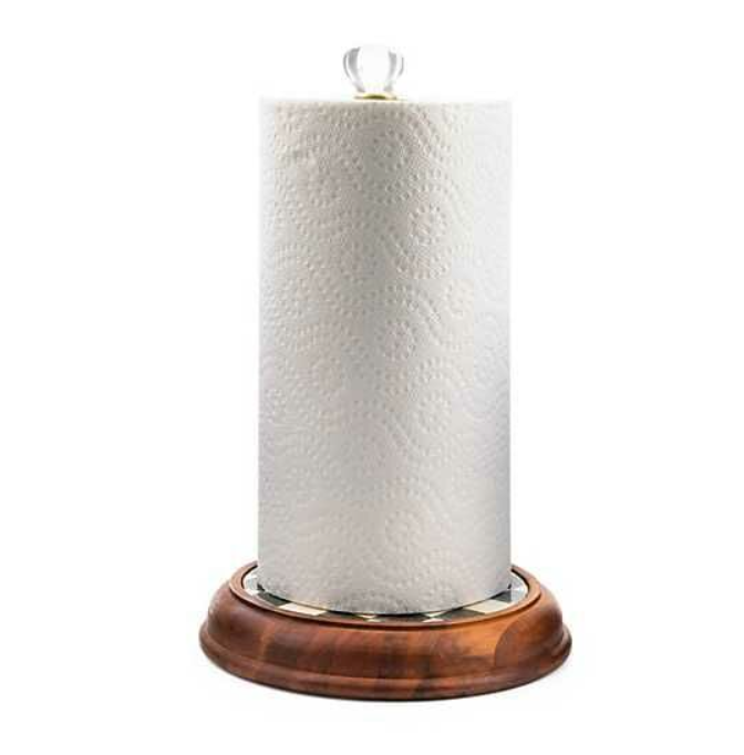 Courtly Check Wood Paper Towel Holder