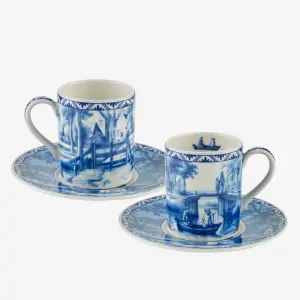 Chiara Alessi Romance Mavi Porselen Kahve Fincan Seti 120 Ml