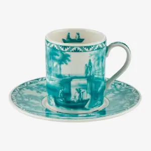 Chiara Alessi Romance Yeşil Porselen Kahve Fincan Seti 120 Ml