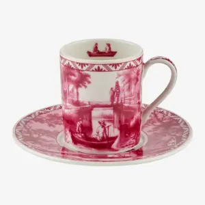 Chiara Alessi Romance Kırmızı Porselen Kahve Fincan Seti 120 Ml