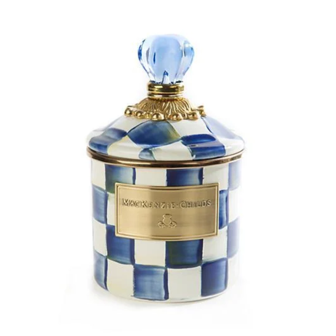 Royal Check Enamel Canister - Demi