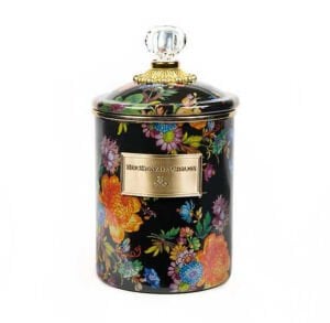 Flower Market Medium Canister - Black