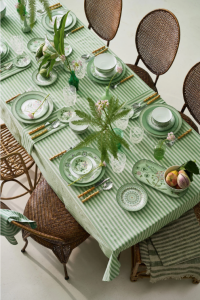 Yeşil Porselen Yemek Tabağı 26,5 Cm Lily & Lotus Collection by Pip Studio