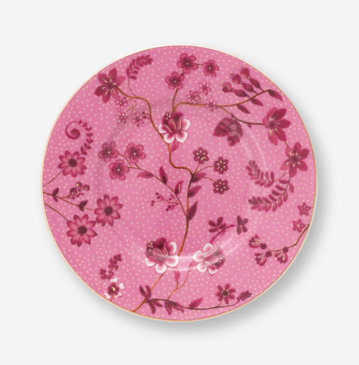 Pembe Porselen Petit Four Tabağı 12 Cm Jolie Collection by Pip Studio