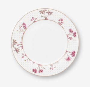 Beyaz Porselen Yemek Tabağı 26,5 Cm Jolie Collection by Pip Studio
