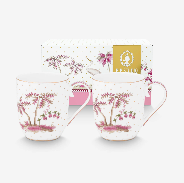 Beyaz Porselen Kupa Seti 145 Ml Jolie Collection by Pip Studio