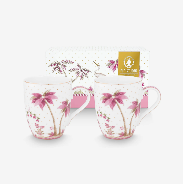 Beyaz Porselen Kupa Seti 350 Ml Jolie Collection by Pip Studio