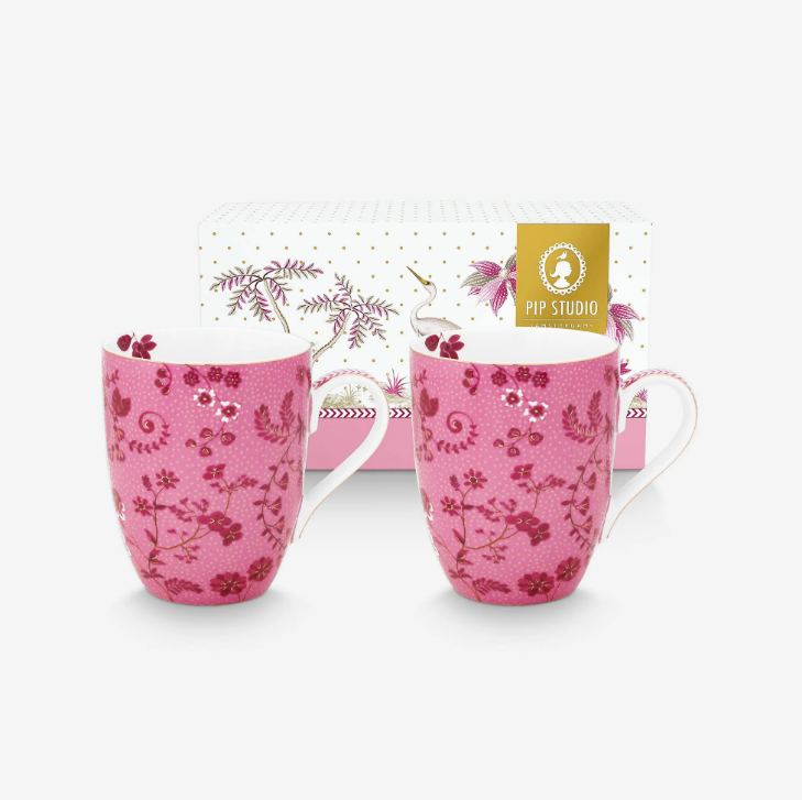 Pembe Porselen Kupa Seti 350 Ml Jolie Collection by Pip Studio