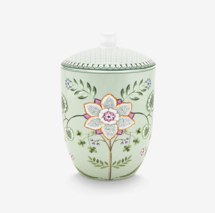 Yeşil Porselen Küp 1500 Ml Lily & Lotus Collection by Pip Studio