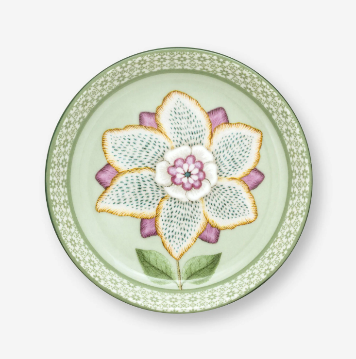 Yeşil Porselen Çay Tabağı 9 Cm Lily & Lotus Collection by Pip Studio