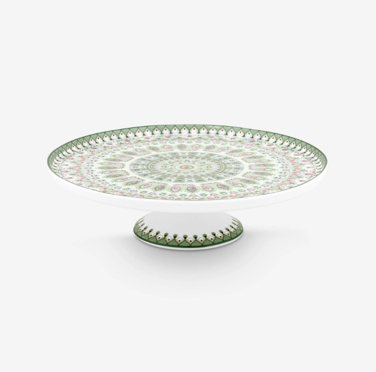 Yeşil Porselen Kek Standı 21 Cm Lily & Lotus Collection by Pip Studio