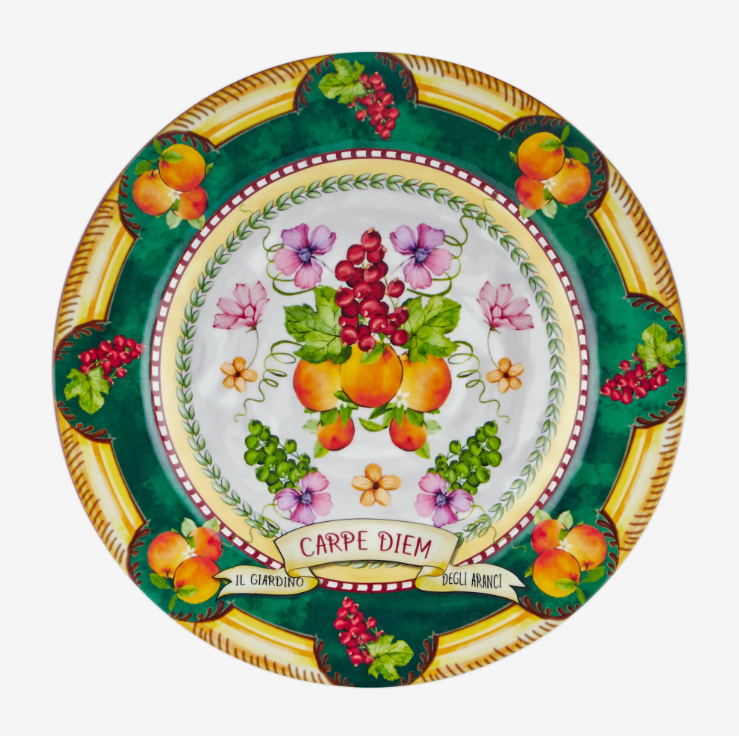 Yeşil Melamin Yemek Tabağı 28 Cm Carpe Diem Collection by Chiara Alessi