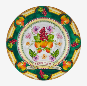 Yeşil Melamin Yemek Tabağı 28 Cm Carpe Diem Collection by Chiara Alessi