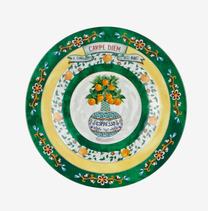 Yeşil Melamin Kahvaltı Tabağı 21,5 Cm Carpe Diem Collection by Chiara Alessi