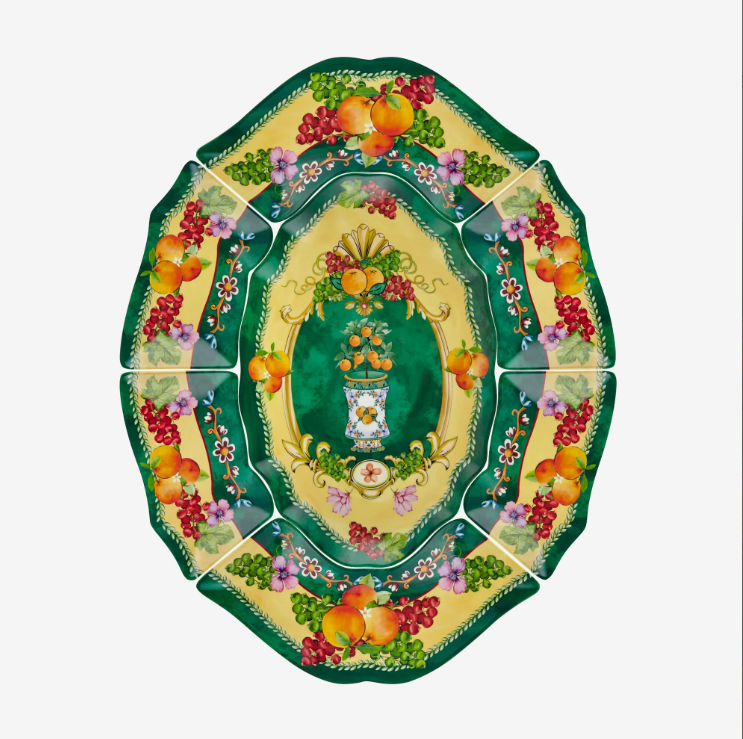 Yeşil Melamin Meze Tabağı 7 Parça Carpe Diem Collection by Chiara Alessi