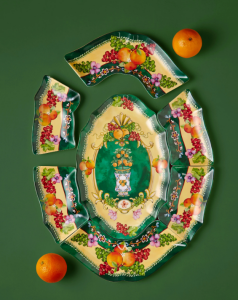 Yeşil Melamin Meze Tabağı 7 Parça Carpe Diem Collection by Chiara Alessi