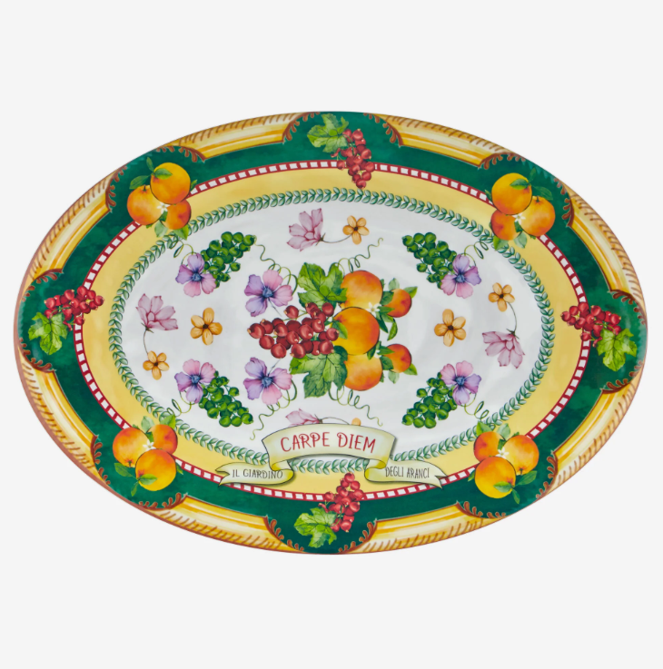 Sarı Melamin Servis Tabağı 50 Cm Carpe Diem Collection by Chiara Alessi