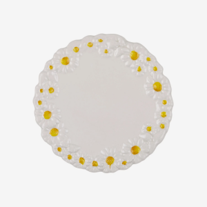 Beyaz Seramik Servis Tabağı 36 Cm Camomilla Collection by Edelweiss Italy