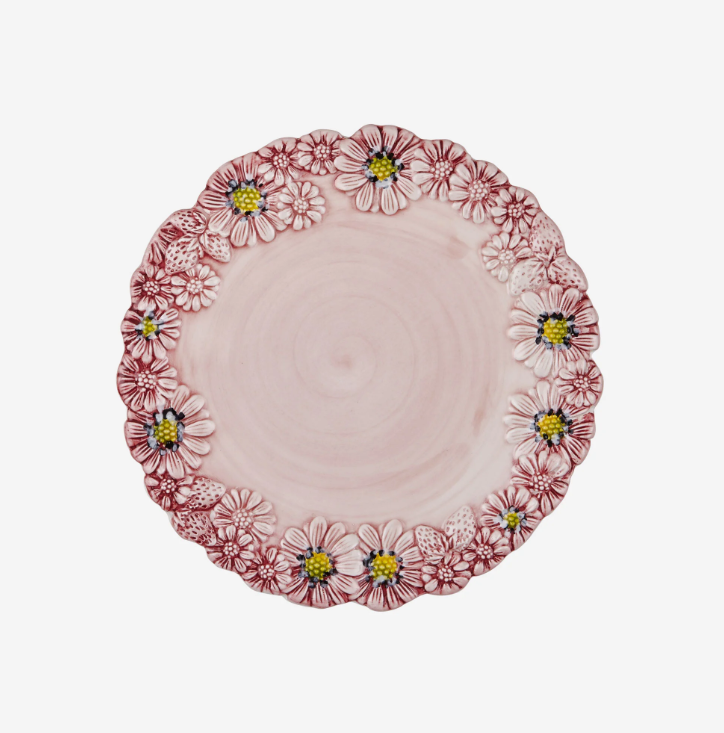 Pembe Seramik Kahvaltı Tabağı 22 Cm Camomilla Collection by Edelweiss Italy