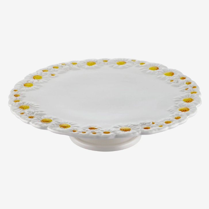 Beyaz Seramik Kek Standı 36 Cm Camomilla Collection by Edelweiss Italy