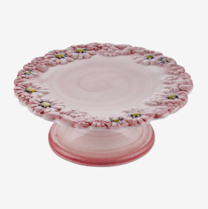 Pembe Seramik Kek Standı 36 Cm Camomilla Collection by Edelweiss Italy