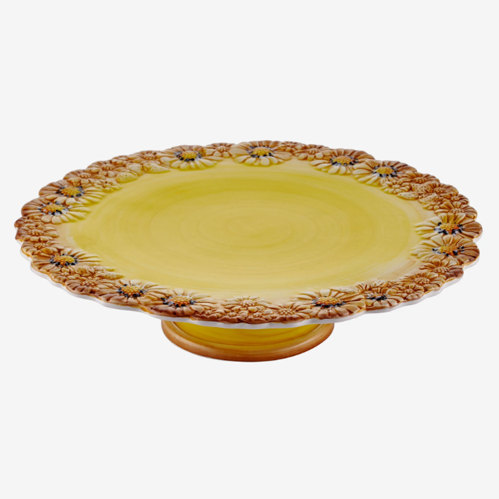 Sarı Seramik Kek Standı 36 Cm Camomilla Collection by Edelweiss Italy