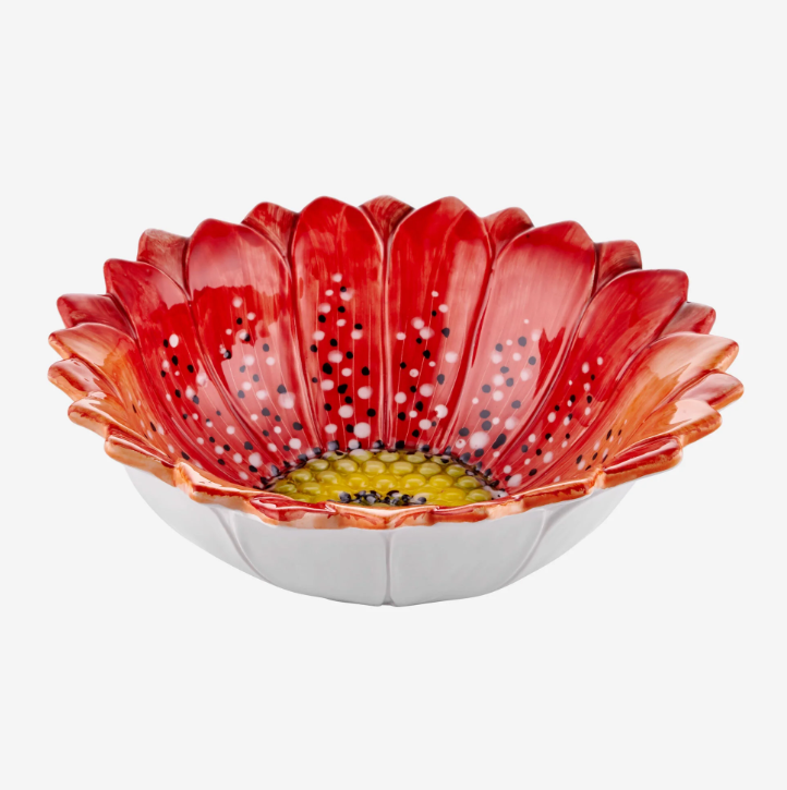 Kırmızı Seramik Servis Kasesi 26 Cm Camomilla Collection by Edelweiss Italy