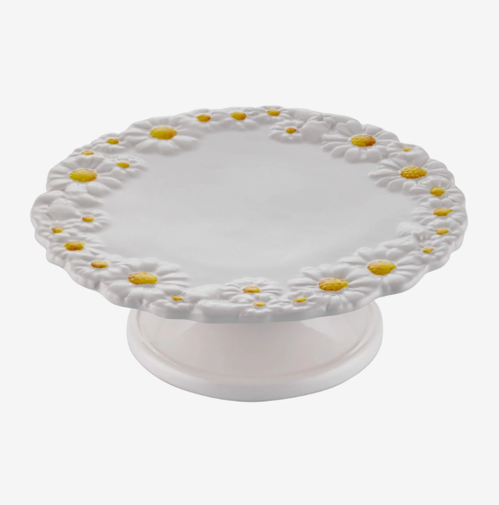 Beyaz Seramik Kek Standı 22 Cm Camomilla Collection by Edelweiss Italy