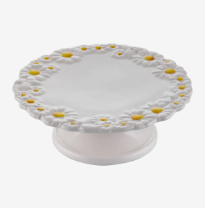 Beyaz Seramik Kek Standı 22 Cm Camomilla Collection by Edelweiss Italy