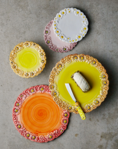 Pembe Seramik Kek Standı 22 Cm Camomilla Collection by Edelweiss Italy