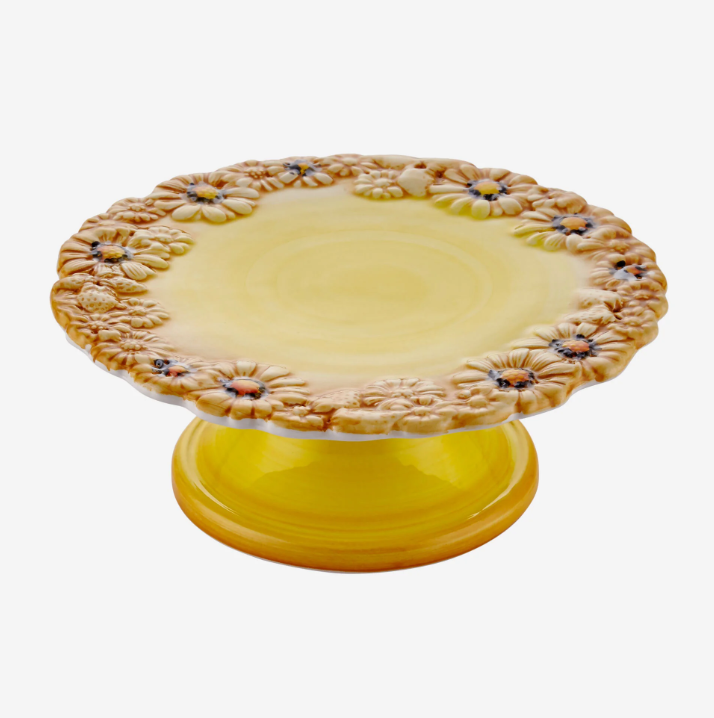 Sarı Seramik Kek Standı 22 Cm Camomilla Collection by Edelweiss Italy