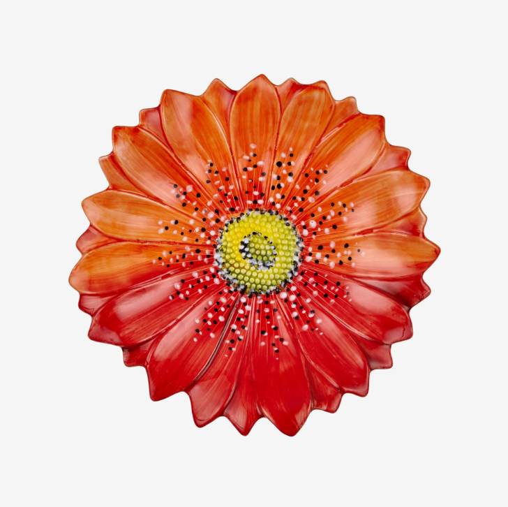 Kırmızı Seramik Servis Tabağı 36 Cm Camomilla Collection by Edelweiss Italy