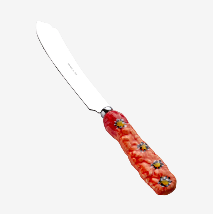 Kırmızı Seramik Kek Bıçağı Camomilla Collection by Edelweiss Italy