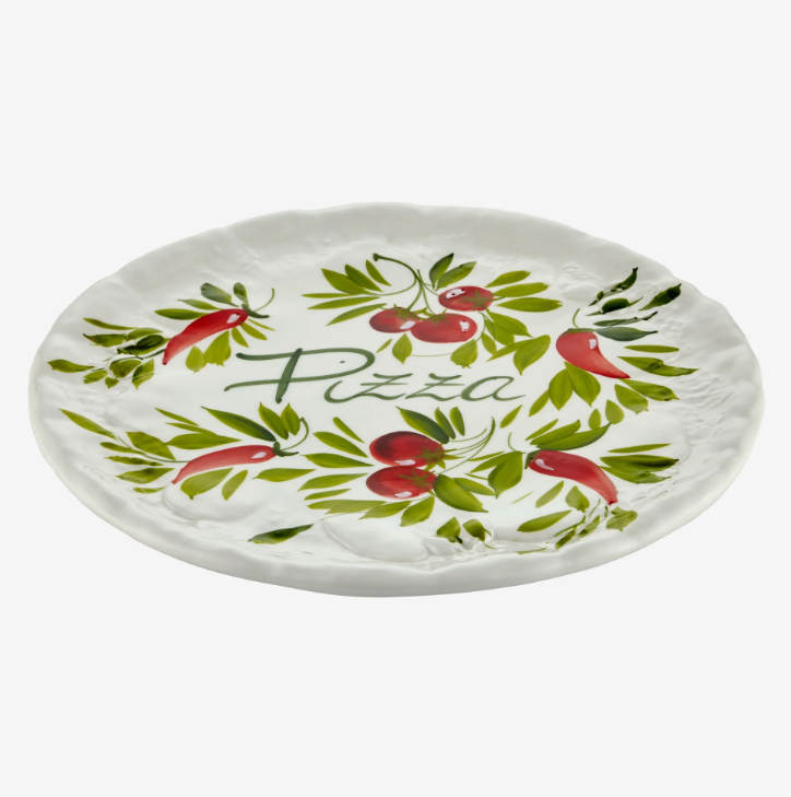 Beyaz Seramik Pizza Tabağı 33 Cm Collection by Edelweiss Italy