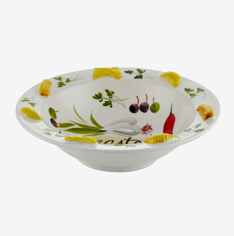 Beyaz Seramik Makarna Tabağı 26 Cm Collection by Edelweiss Italy