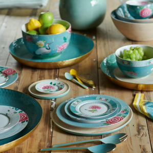 Mavi Porselen Petit Four Tabağı 12 Cm Blushing Birds Collection by Pip Studio