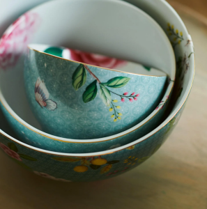 Mavi Porselen Kase 12 Cm Blushing Birds Collection by Pip Studio